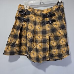 Harry Potter Wizarding World Yellow Plaid Womens Large Skirt
